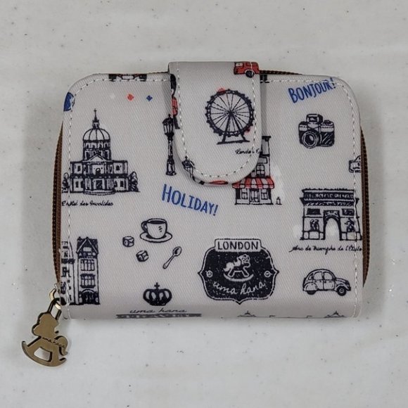 Waterproof London France Short Wallet Coin Purse - Picture 7 of 13